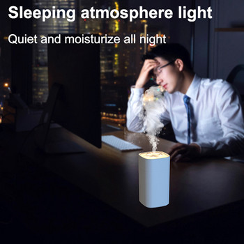 Φορητός υγραντήρας υπερήχων 350ML Snow Mountain H2O USB Aroma Air Diffuser with Romantic Night Lamp Humidificador Difusor
