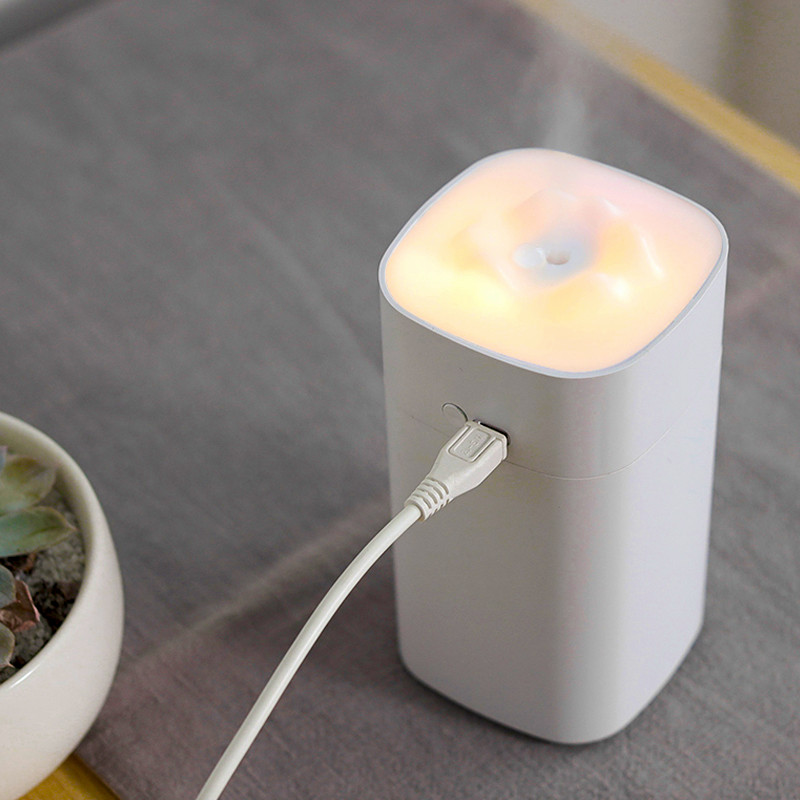 Kaasaskantav ultraheli niisutaja 350 ml Snow Mountain H2O USB Aroma õhuhajuti romantilise öölambi niisutaja difuusoriga