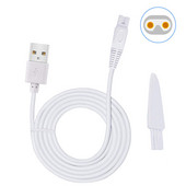 Elektrilise pardli laadija naiste pardel USB valge laadimiskaabel naiste elektriline trimmer toitekaabel raseerimismasina adapter