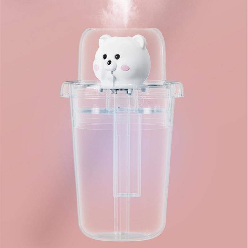 Aranyos tejes tea csésze légpárásító színes lámpával autós légfrissítő USB aroma diffúzor illóolajos ultrahangos ködkészítőhöz