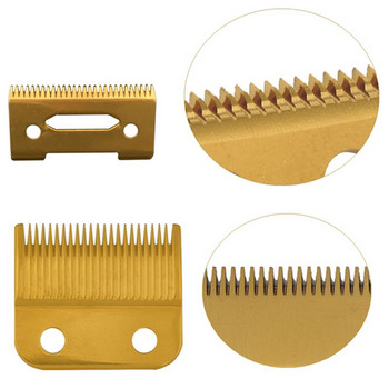 Κεραμική μεταλλική λεπίδα 1 Σετ Επαγγελματική κουρευτική μηχανή Stagger-Tooth με 2 τρύπες, Κεραμική μεταλλική λεπίδα For Wahl 8504 Series Hair Clippers Kit