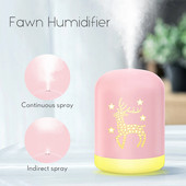340 ml USB Deer õhuniisutaja Cartoon Aroma eeterlike õlide difuusor Ultraheli LED Nightlight õhuniisutaja Fogger jõulukink