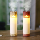 Autós légpárásító háztartási ultrahangos aroma légdiffúzor faszemcsés USB aromaterápiás hideg ködkészítő éjszakai fénnyel