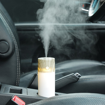 Υγραντήρας αέρα αυτοκινήτου Οικιακός Υπερηχητικός Άρωμα Αέρα Διαχύτης ξύλου κόκκους USB Aromatherapy Cool Mist Maker με νυχτερινό φως