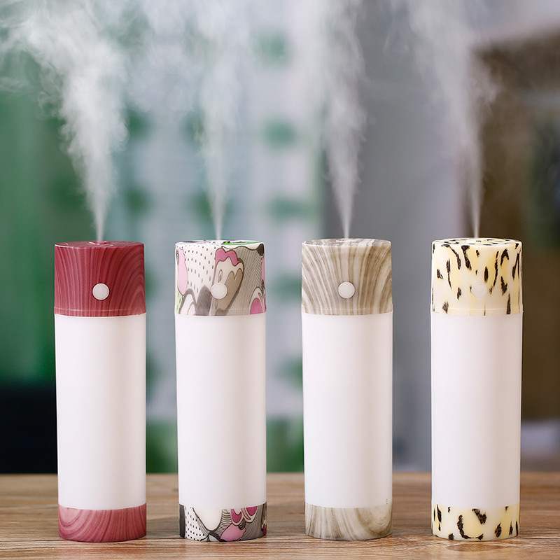 Autós légpárásító háztartási ultrahangos aroma légdiffúzor faszemcsés USB aromaterápiás hideg ködkészítő éjszakai fénnyel