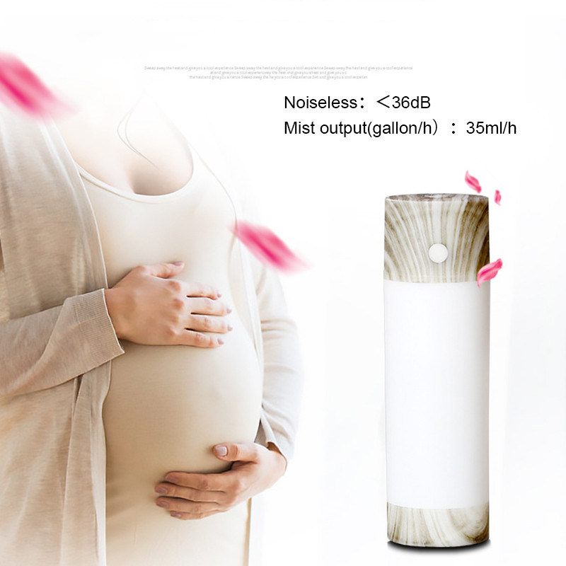 Autós légpárásító háztartási ultrahangos aroma légdiffúzor faszemcsés USB aromaterápiás hideg ködkészítő éjszakai fénnyel