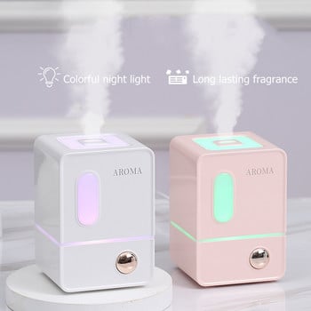 180ml USB Mini Air Humidifier Aroma Essential Oil Diffuser with LED Light for Home Office Desk Υπέρηχος Cool Mist Maker Fogger