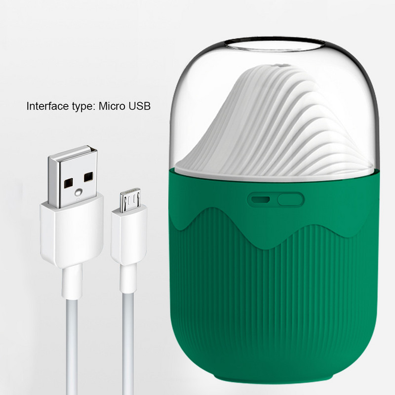 Kaasaskantav lauaarvuti elektriline õhuniisutaja öövalgusega 300 ml mahutavusega USB Cool Mist Aroomi difuusor kodu magamistoa õhupuhastile