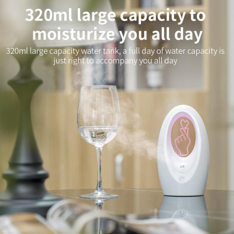 320ml Υγραντήρας Ακρυλικής Νυχτερινής Λάμπας αιθέριου ελαίου Διαχύτης αρώματος Φορητοί υγραντήρες αέρα χαμηλού θορύβου Οικιακός ψεκαστήρας ομίχλης