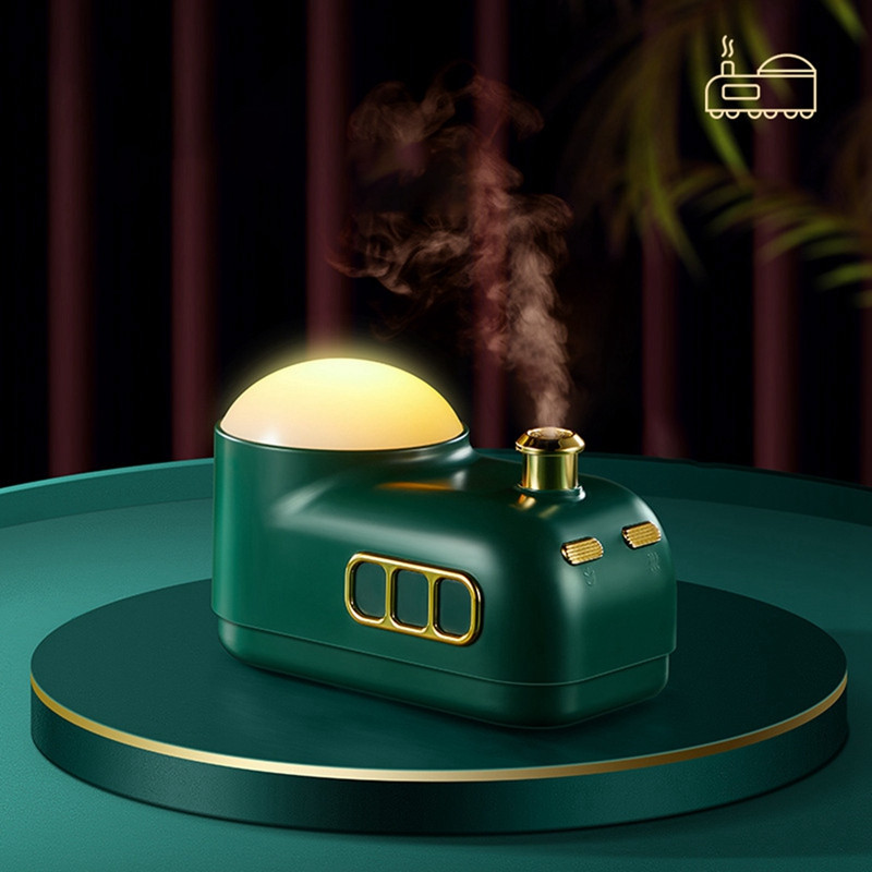 A legkeresettebb légpárásító éjszakai fény 2000 mah vezeték nélküli vonat párásító 350 ml USB újratölthető otthoni dekorok vetítőlámpák