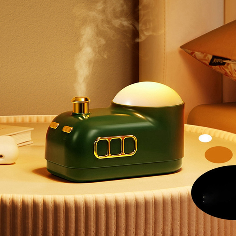 A legkeresettebb légpárásító éjszakai fény 2000 mah vezeték nélküli vonat párásító 350 ml USB újratölthető otthoni dekorok vetítőlámpák