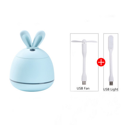 ELOOLE 200ml légpárásító aranyos nyúl ultracsendes USB aroma illóolaj diffúzor párásító légtisztító párakészítő