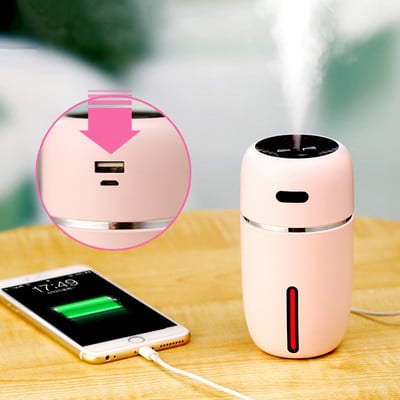 USB Mini Gaisa mitrinātājs Automašīnas Aroma ēterisko eļļu difuzors Mājas USB Fogger Mist Maker LED nakts lampu piederumi 2022 Jaunums