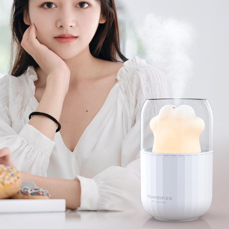 Cat`s Claw 300ML Humidifier with Night Light Aroma Essential Oil Diffuser Air Humidifier Cool Mist Maker Air Purifier