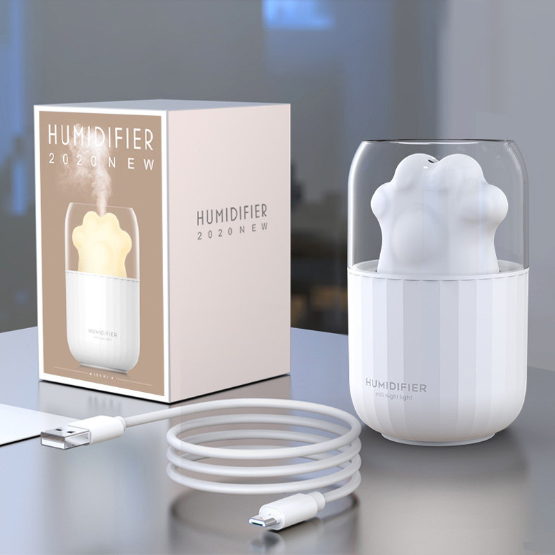 Cat`s Claw 300ML Humidifier with Night Light Aroma Essential Oil Diffuser Air Humidifier Cool Mist Maker Air Purifier