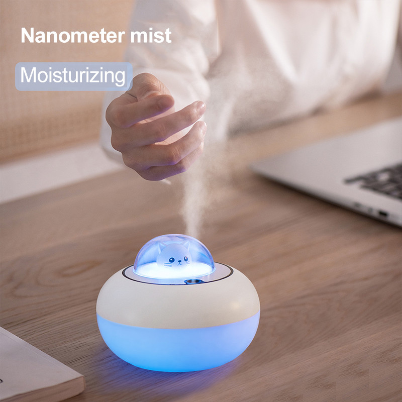 Cute Pet Mini Humidifier USB Diffuser Colorful Night Light Atomizer Home Υπνοδωμάτιο Mute Small Fog Maker Desktop δώρο