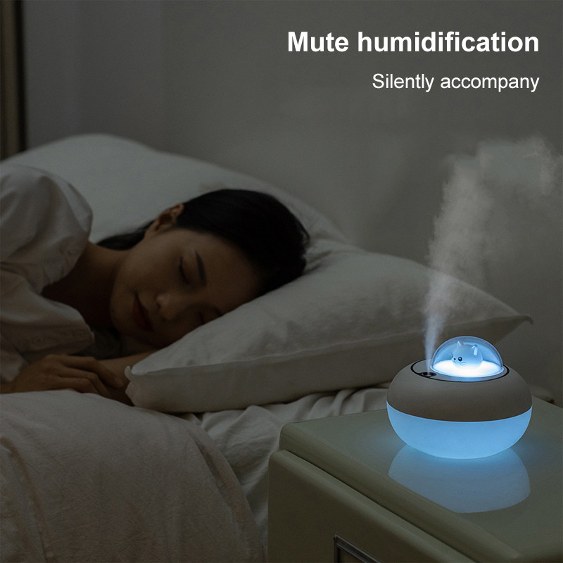 Cute Pet Mini Humidifier USB Diffuser Colorful Night Light Atomizer Home Υπνοδωμάτιο Mute Small Fog Maker Desktop δώρο