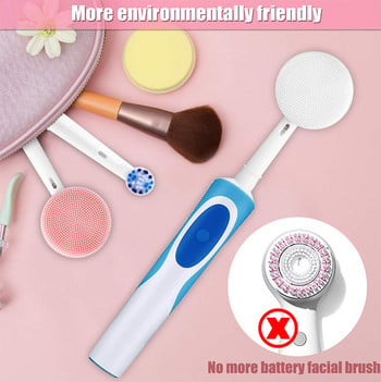 Глава за четка за лице за Braun Oral b Vitality Triumph D12 D16 D20 D34 Глава за електрическа четка за зъби Силиконова четка за почистване на лице