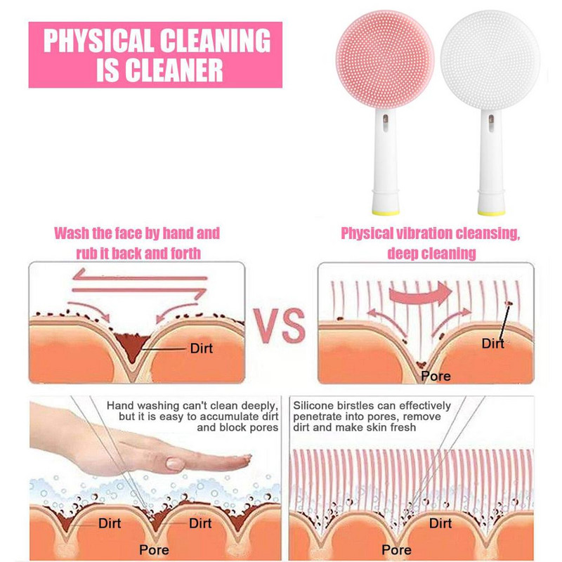 Näoharjapea For Braun Oral b Vitality Triumph D12 D16 D20 D34 Elektriline hambaharjapea Silikoonist näopuhastushari