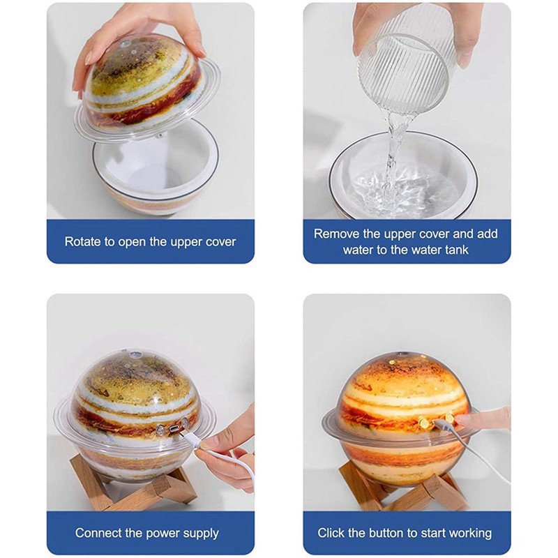 USB autós kis levegő permetező otthoni hálószoba éjszakai fény hordozható diffúzor illóolajokhoz asztali párásító