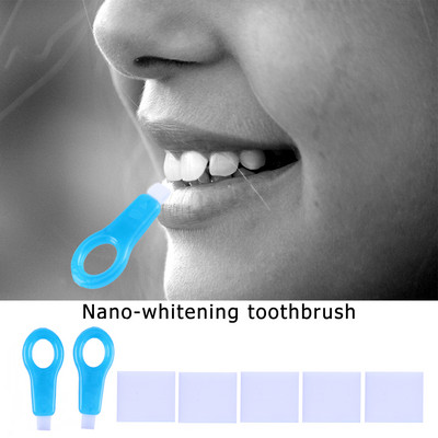 7 buc/set perie de albire pentru curățarea dinților, înlocuibilă cu pete de burete, pentru îndepărtarea plăcii dentare, perie pentru curățarea dinților pentru îngrijirea bucală