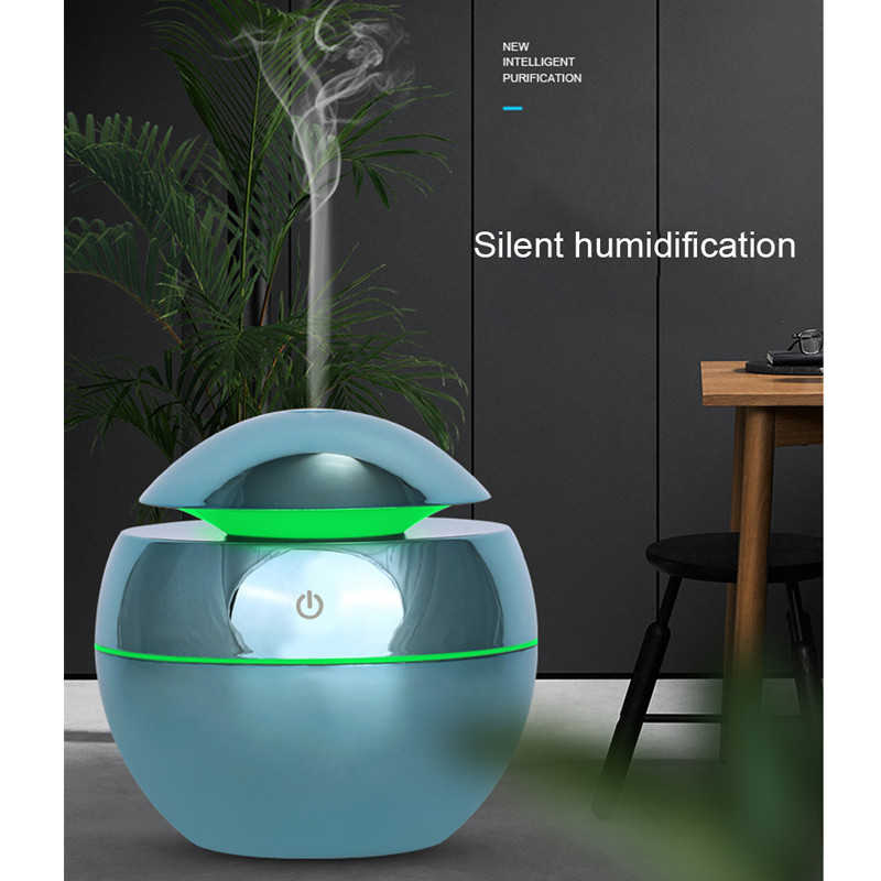 Umidificator galvanizat de 130 ML Ulei esențial din cereale din lemn Difuzor de aromă Atomizare cu ultrasunete pentru acasă, dormitor, birou, mașină