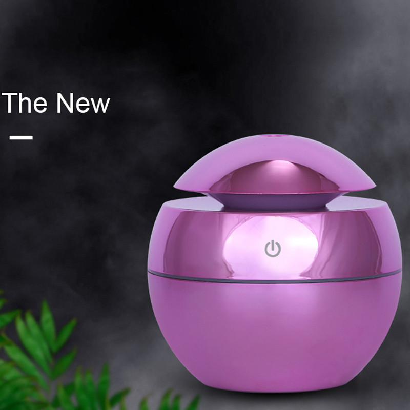 Umidificator galvanizat de 130 ML Ulei esențial din cereale din lemn Difuzor de aromă Atomizare cu ultrasunete pentru acasă, dormitor, birou, mașină