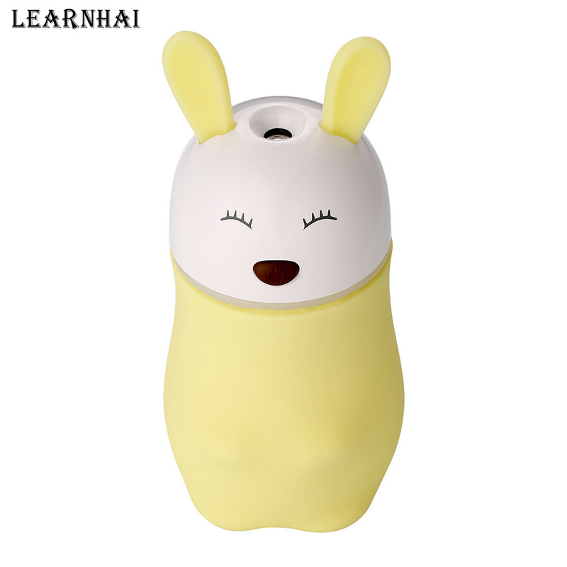 LEARNHAI nou umidificator portabil de 180 ml iepure mic USB umidificator de purificare a aerului pentru aromoterapie pentru birou de uz casnic