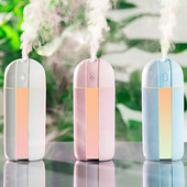 Légnedvesítő Mist Maker USB ultrahangos aromaterápiás illóolaj diffúzor lágy meleg fénnyel szobaautó párásítóhoz