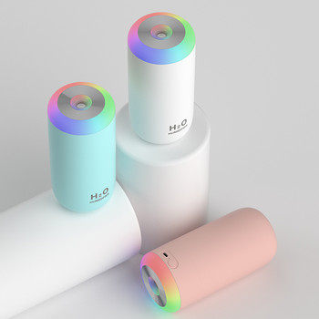 350ml Πολύχρωμος Υγραντήρας Αέρα USB για οικιακό Υπερηχητικό Συσκευή ομίχλης αυτοκινήτου με πολύχρωμα νυχτερινά φωτιστικά Μίνι καθαριστής αέρα γραφείου
