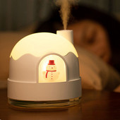 Zăpadă creativă pentru umidificator de casă Umidificator de aer USB Producător de ceață Fogger cu lumină LED colorată 2 în 1 Mini difuzor de arome pentru mașină