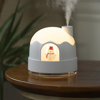 Creative Snow For House Humidifier USB Air Humidifier Mist Maker Fogger με πολύχρωμο φως LED 2 σε 1 Mini Car Aroma Diffuser
