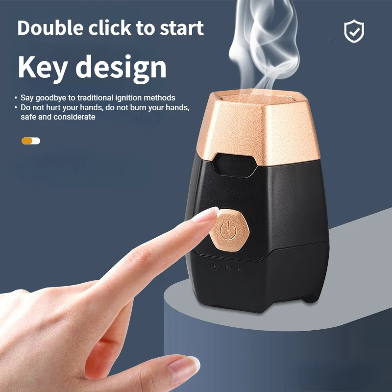 Elektrinis aromato difuzorius automobilių smilkalų degikliai Bakhoon Mubakhar įkraunamas USB arabų nešiojamas musulmonų Ramadan Dukhoon smilkalų laikiklis