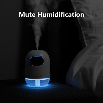 200ML White Mini Air Humidifer Aroma Essential Oil Diffuser with Romantic Lamp USB Mist Maker Aromatherapy Humidifiers for Home