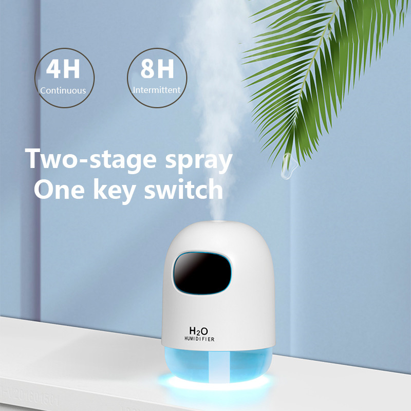 200ML White Mini Air Humidifer Aroma Essential Oil Diffuser with Romantic Lamp USB Mist Maker Aromatherapy Humidifiers for Home