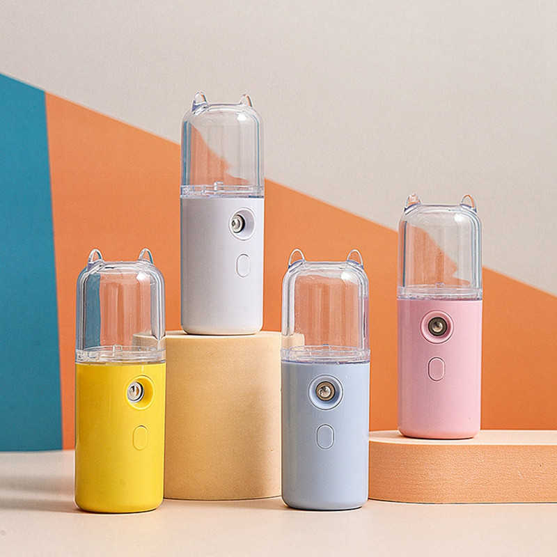 Lehma õhuniisutaja naiste meigivee veetäiendusinstrument, käeshoitav USB naiste parfüümi alkoholi nanopihusti