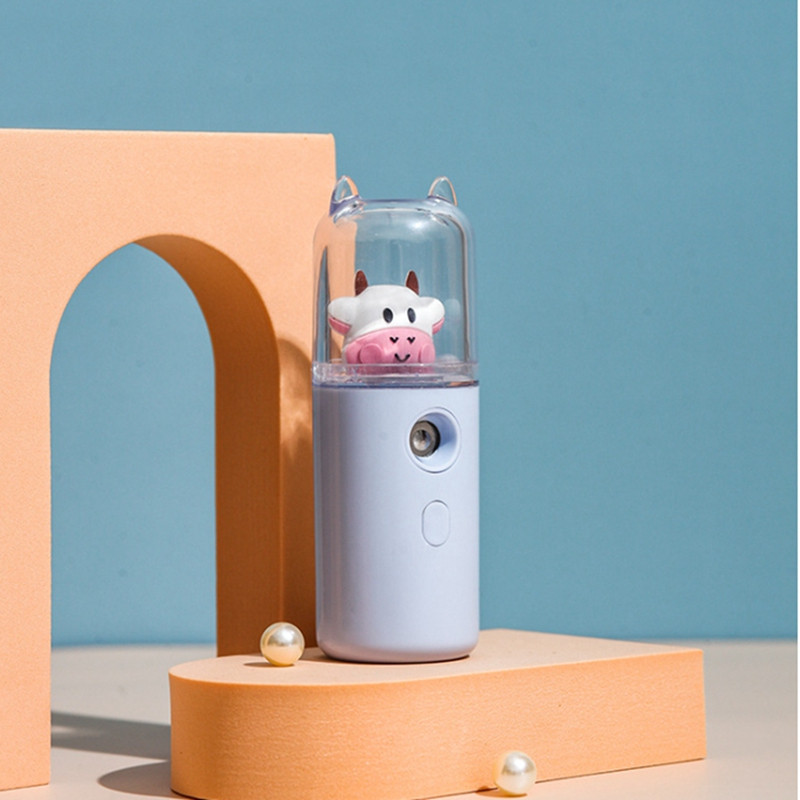 Lehma õhuniisutaja naiste meigivee veetäiendusinstrument, käeshoitav USB naiste parfüümi alkoholi nanopihusti