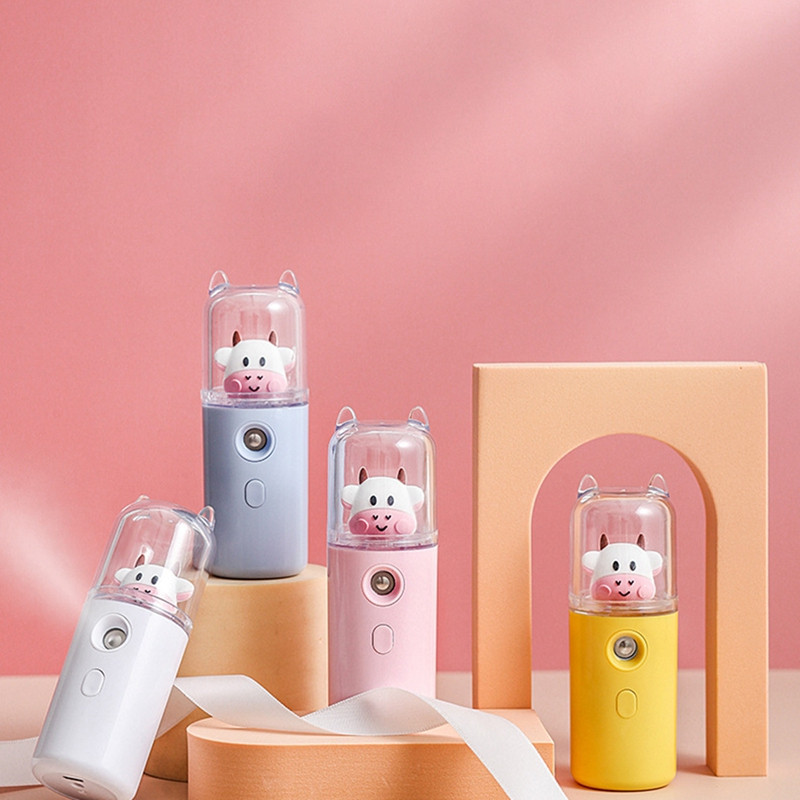 Lehma õhuniisutaja naiste meigivee veetäiendusinstrument, käeshoitav USB naiste parfüümi alkoholi nanopihusti