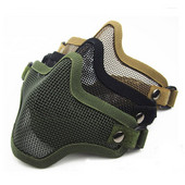 Strike metallvõrgust kolju pool nägu taktikaline mask armee sõjaväe jahi tarvikud alaosale Airsoft paintball maskid