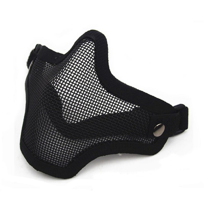 Strike metalinio tinklelio kaukolės puse veido taktinė kaukė armijos karinės medžioklės priedai apatinei veido daliai Airsoft dažasvydžio kaukės
