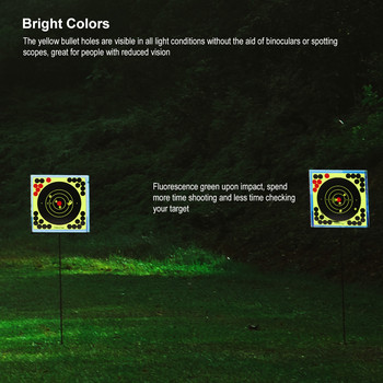 10Pcs Lot Color Splash Flower Target 8-ιντσών αυτοκόλλητα στόχου με αυτοκόλλητα αντιδραστικότητας Ελαφρύς στόχος βολής ανθεκτικός στόχος αντιδραστικότητας