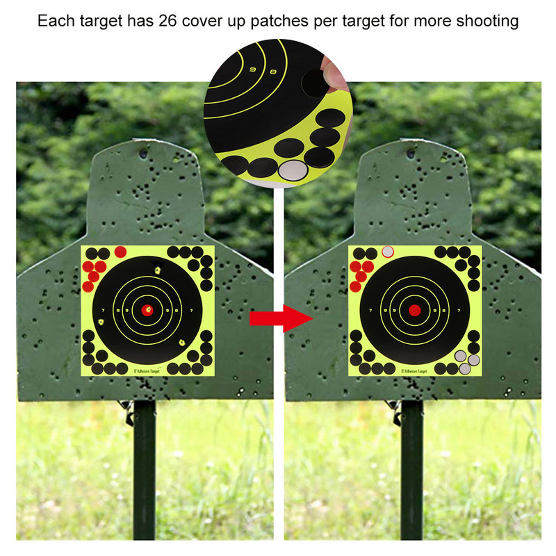 10 vnt. Spalvoti purslų gėlės taikinys 8 colių lipnūs reaktyvumo taikinio lipdukai Lengvi šaudyti taikinys Patvarus reaktyvumo tikslas