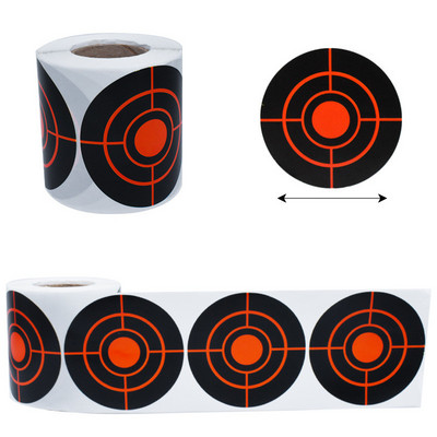 100Pcs per Roll Self-Adhesive Splatter Splash Reactive(Colors Impact) Shooting Sticker Targets For Shooting Training Bulls-eyes