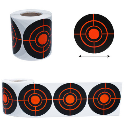 100 Pcs ανά ρολό Αυτοκόλλητο Splash Splash Reactive (Colors Impact) Shooting Sticker Targets For Shooting Training Bulls-eyes