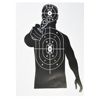 5 броя хартиени мишени за стрелбище, тренировки, огнестрелни оръжия, пистолети, еърсофт, ножове за хвърляне, пейнтбол, стрелба с лък, незалепващи