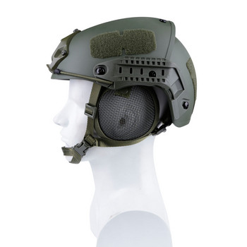 Тактически стоманен мрежест протектор за уши Антифон Военно ловно Екипировка за еърсофт Защитно покритие за уши Аксесоари за пейнтбол