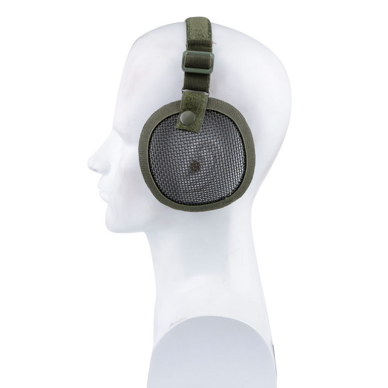 Taktikai acélhálós fülvédő fülvédő katonai vadászat Airsoft felszerelés fülvédő védőhuzat paintball tartozékok