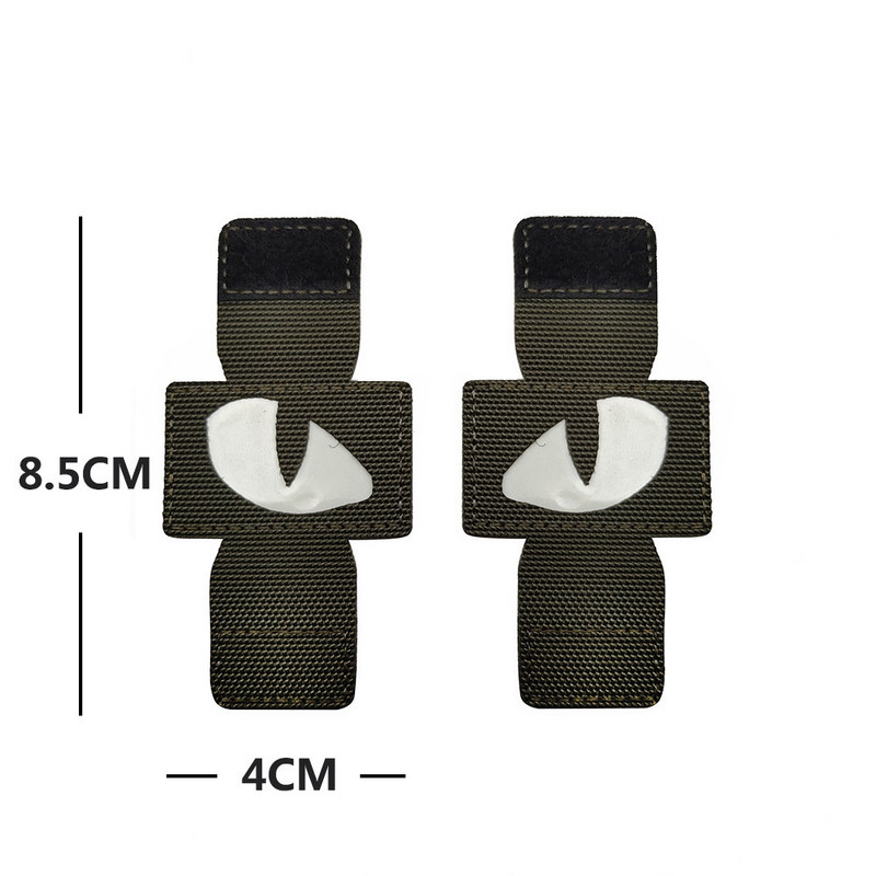 Tactical DIY Cat Eye Patches Glow in Dark Tape MOLLE Badge Patch for Paintball κράνος Καπέλο καπέλο μπουφάν για κυνήγι Ρούχα γιλέκο