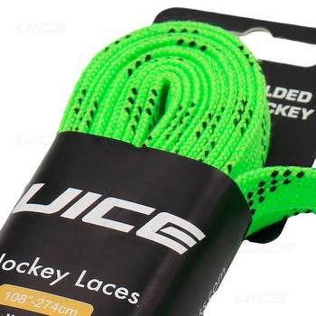 Skate Laces Hockey 84 96 108 120in Dual Layer Braid Extra ενισχυμένες μύτες Σχεδιασμός κερωμένου μύτης Χόκεϊ επί πάγου Skate Hockey Shoe Lacer