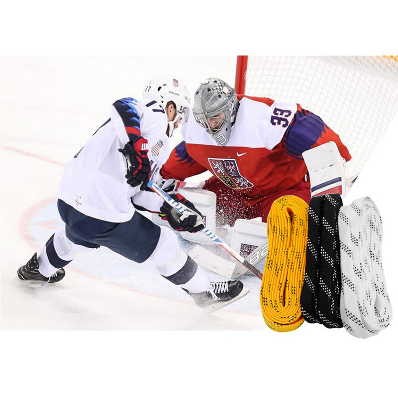 Jäähoki rulluisupaelad 84 96 108 120 tolli kahekihilised punutised, eriti tugevdatud otsad, vahatatud otsaku disain jäähoki rulluisuhoki kingapael